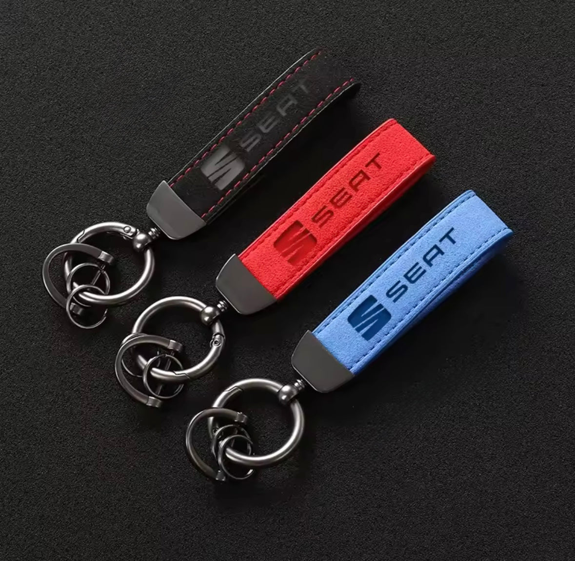 Suede Seat Keychains