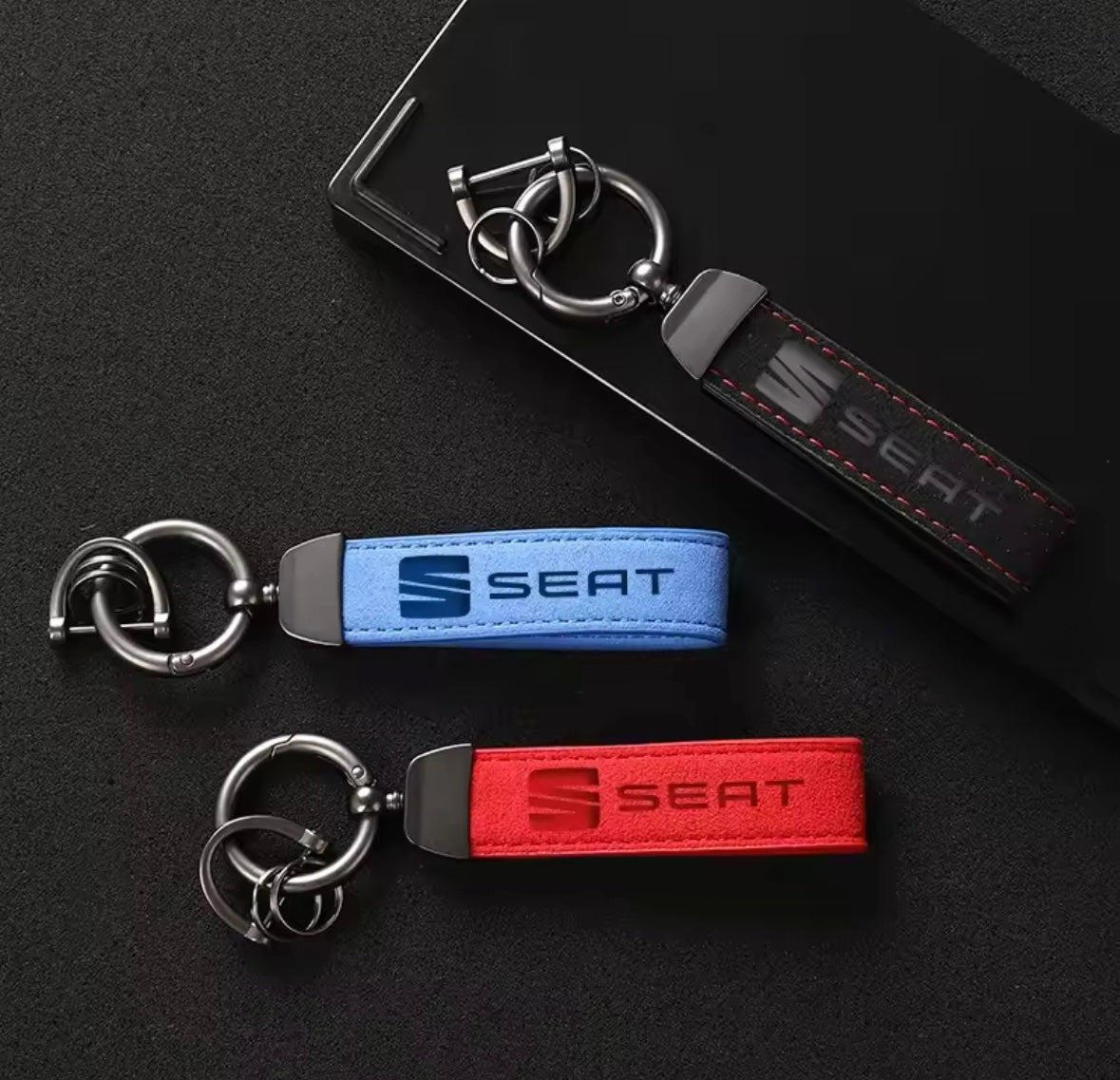 Suede Seat Keychains