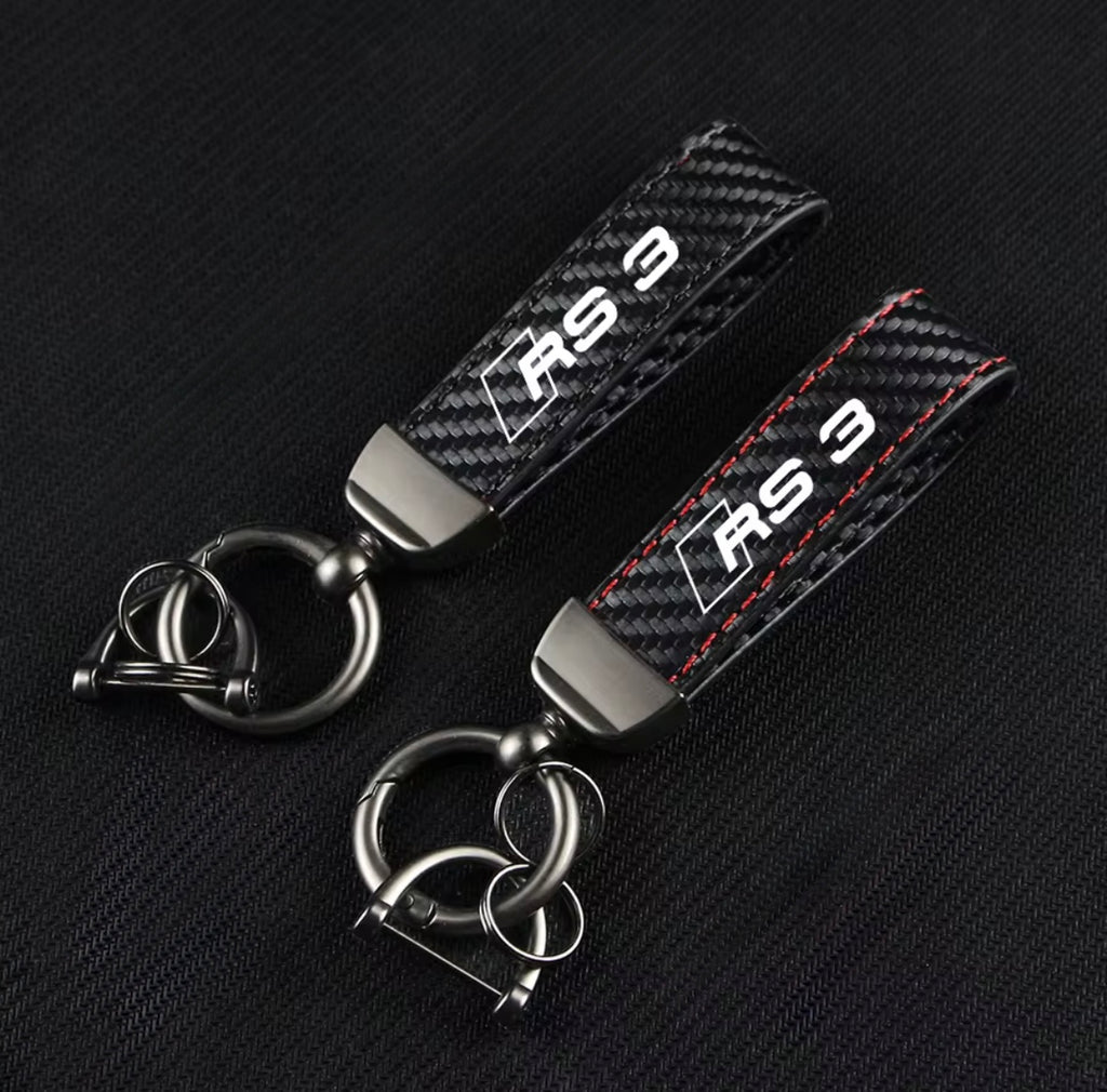 Carbon Fibre Audi RS Keychain