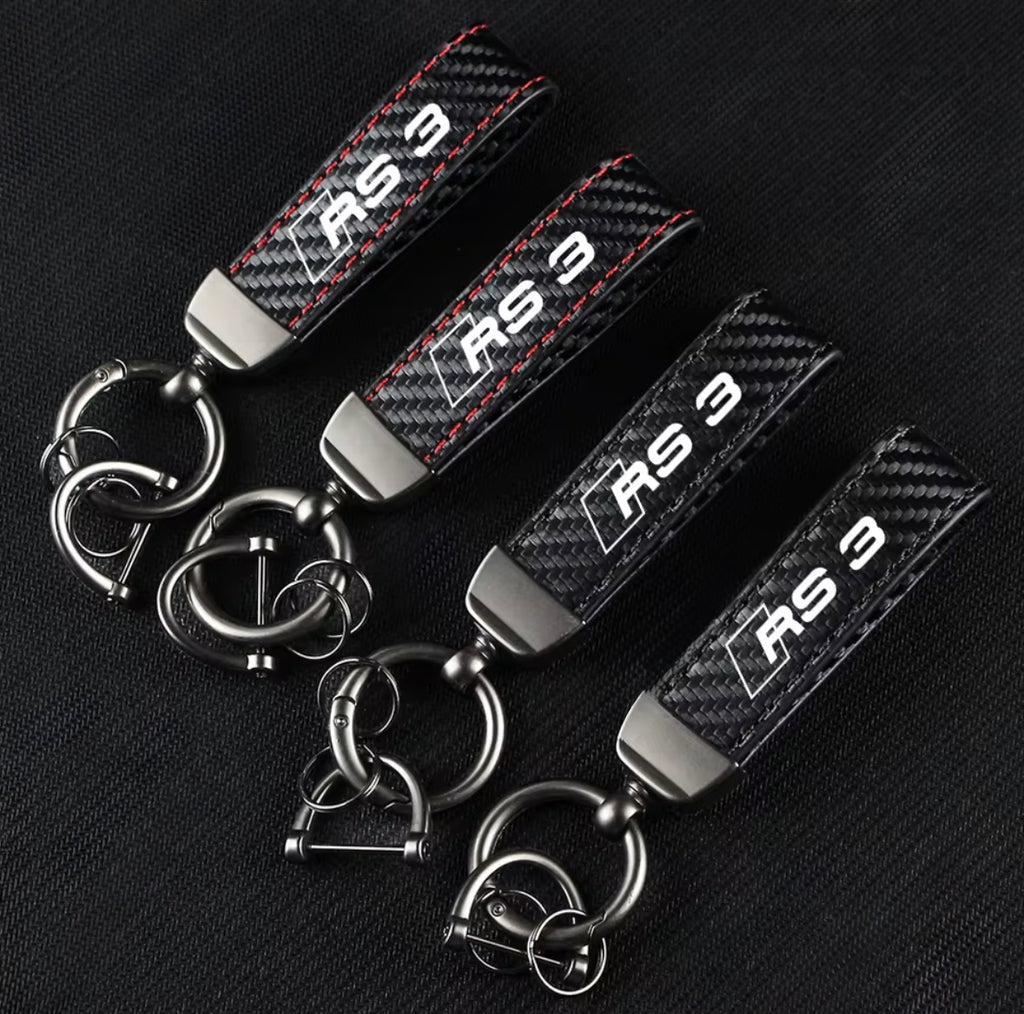 Carbon Fibre Audi RS Keychain