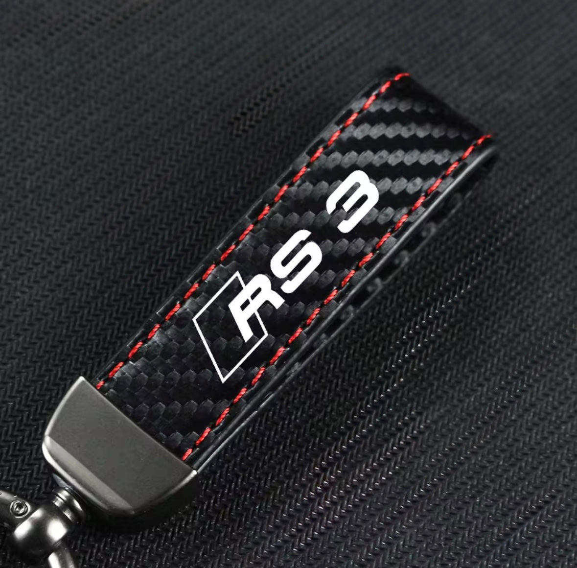 Carbon Fibre Audi RS Keychain