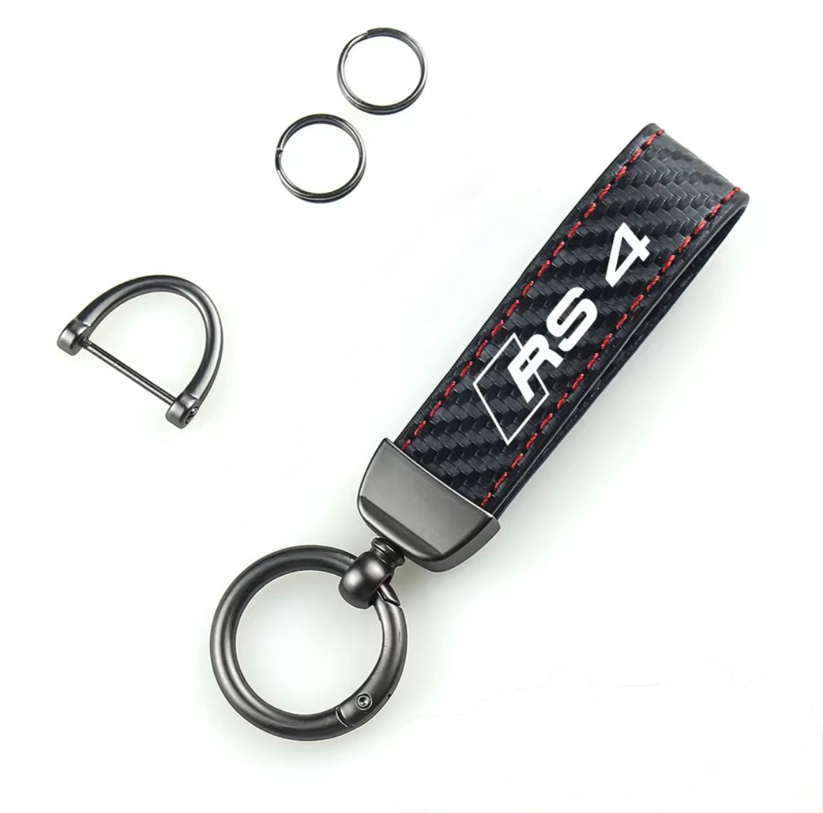 Carbon Fibre Audi RS Keychain