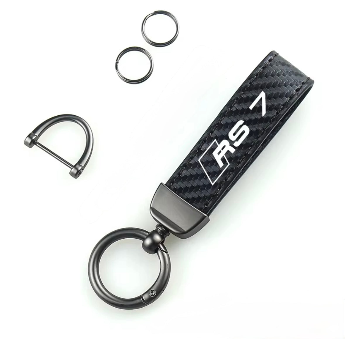 Carbon Fibre Audi RS Keychain