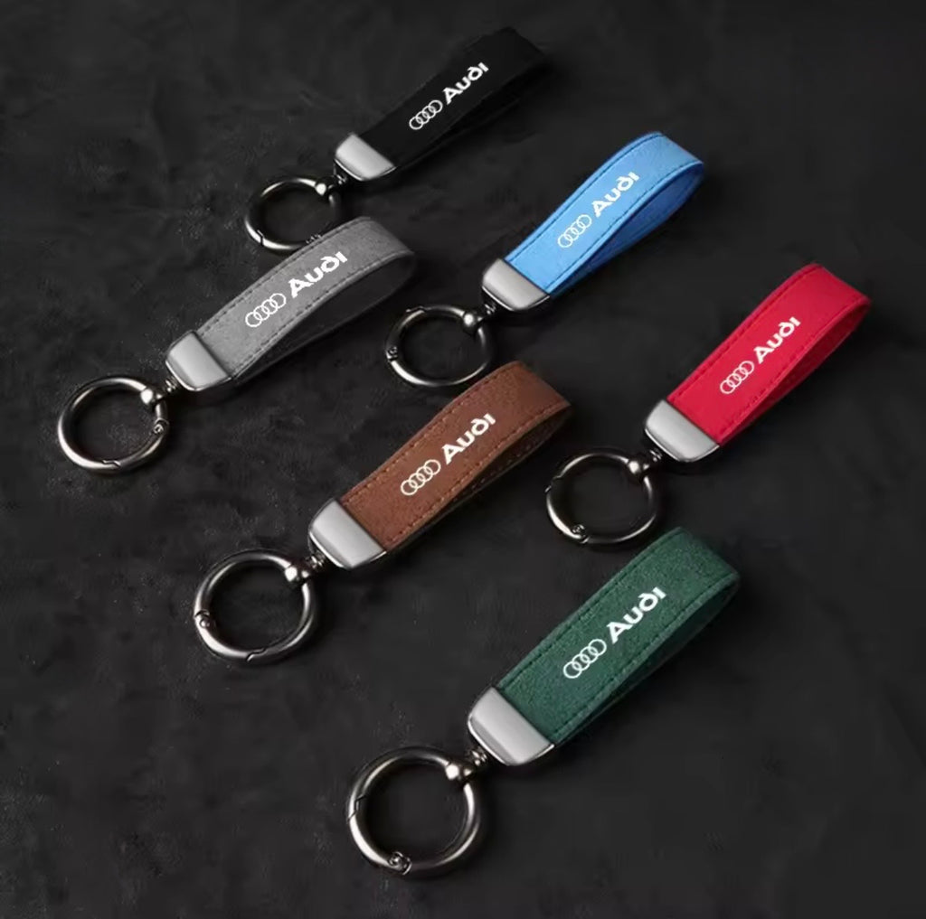Suede Leather Audi Keyrings
