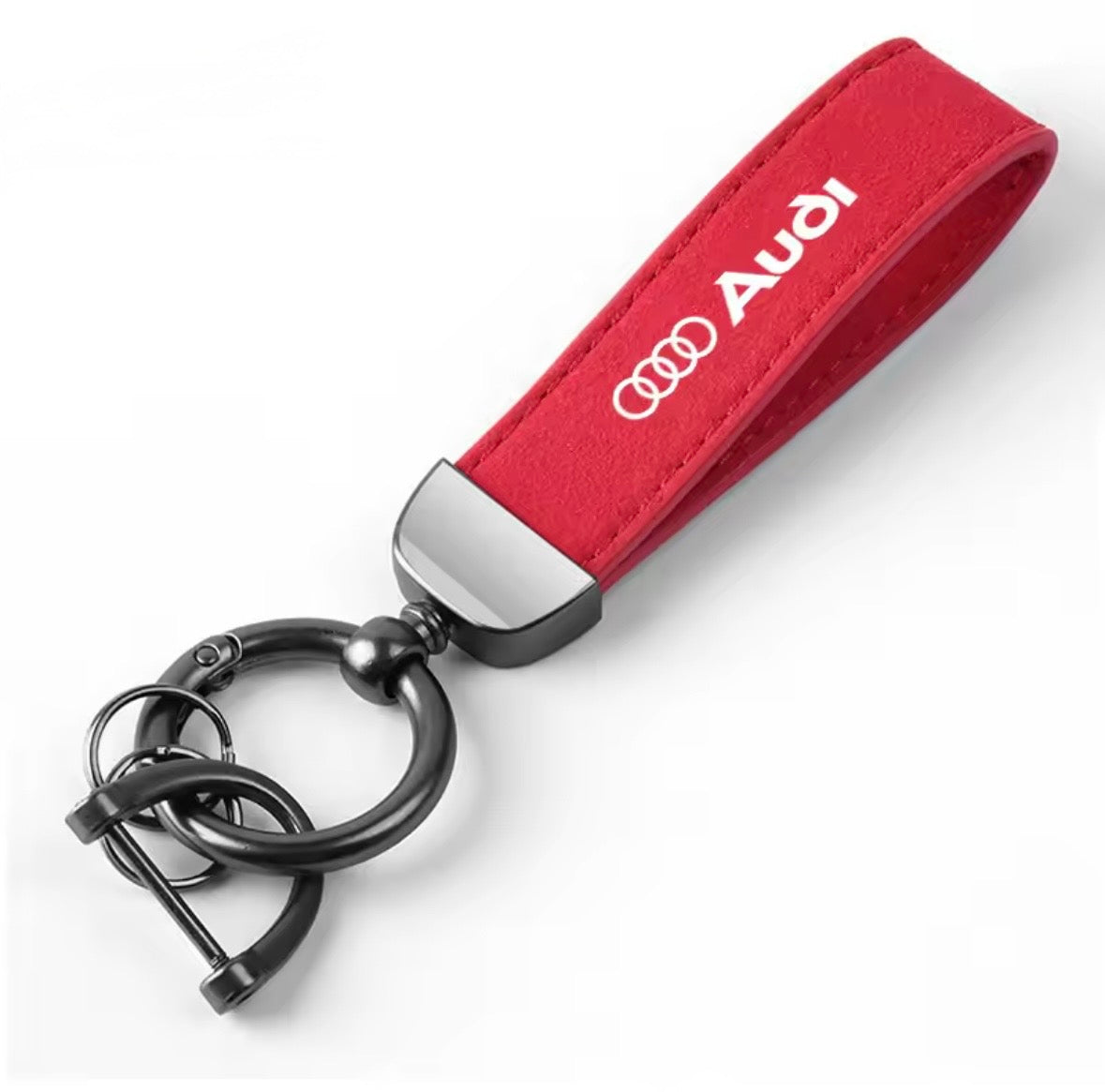 Suede Leather Audi Keyrings