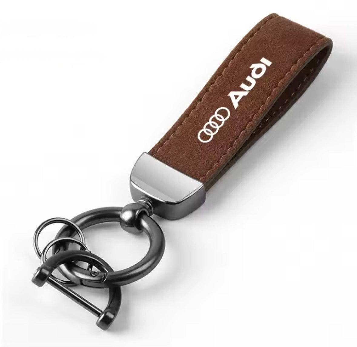 Suede Leather Audi Keyrings