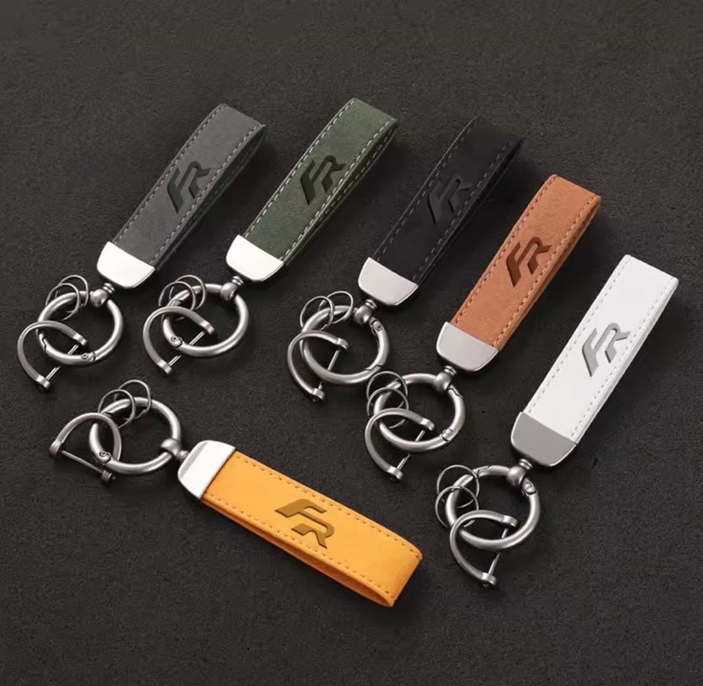 Suede Leather Seat FR Keyrings