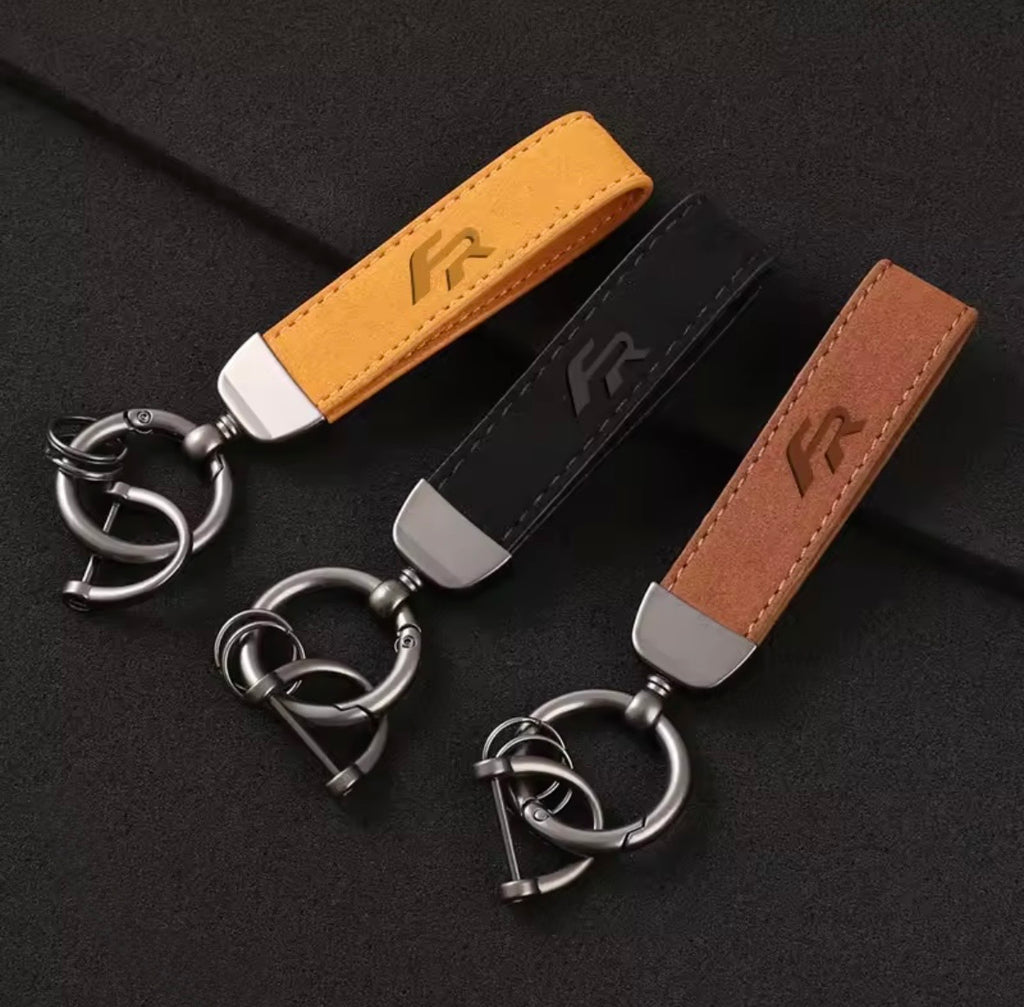 Suede Leather Seat FR Keyrings