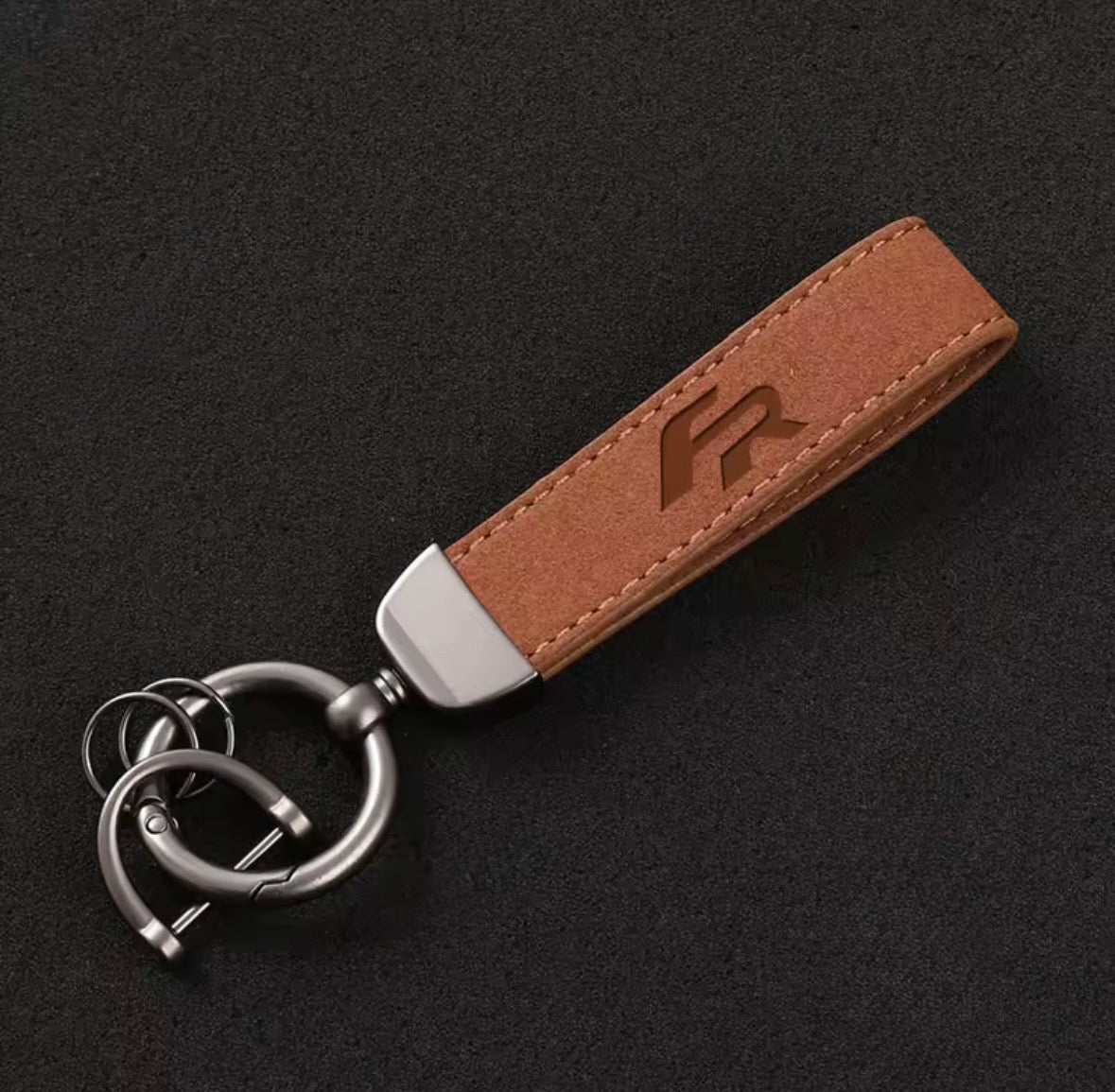 Suede Leather Seat FR Keyrings