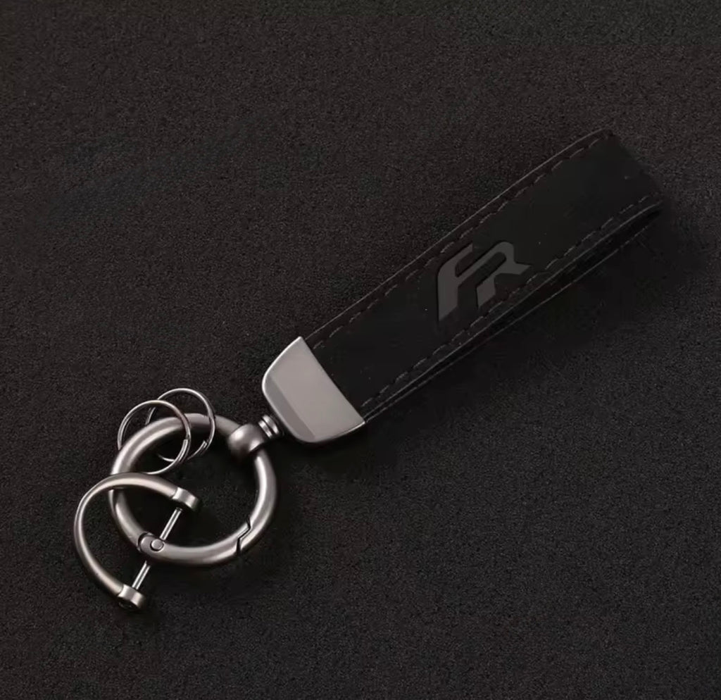 Suede Leather Seat FR Keyrings