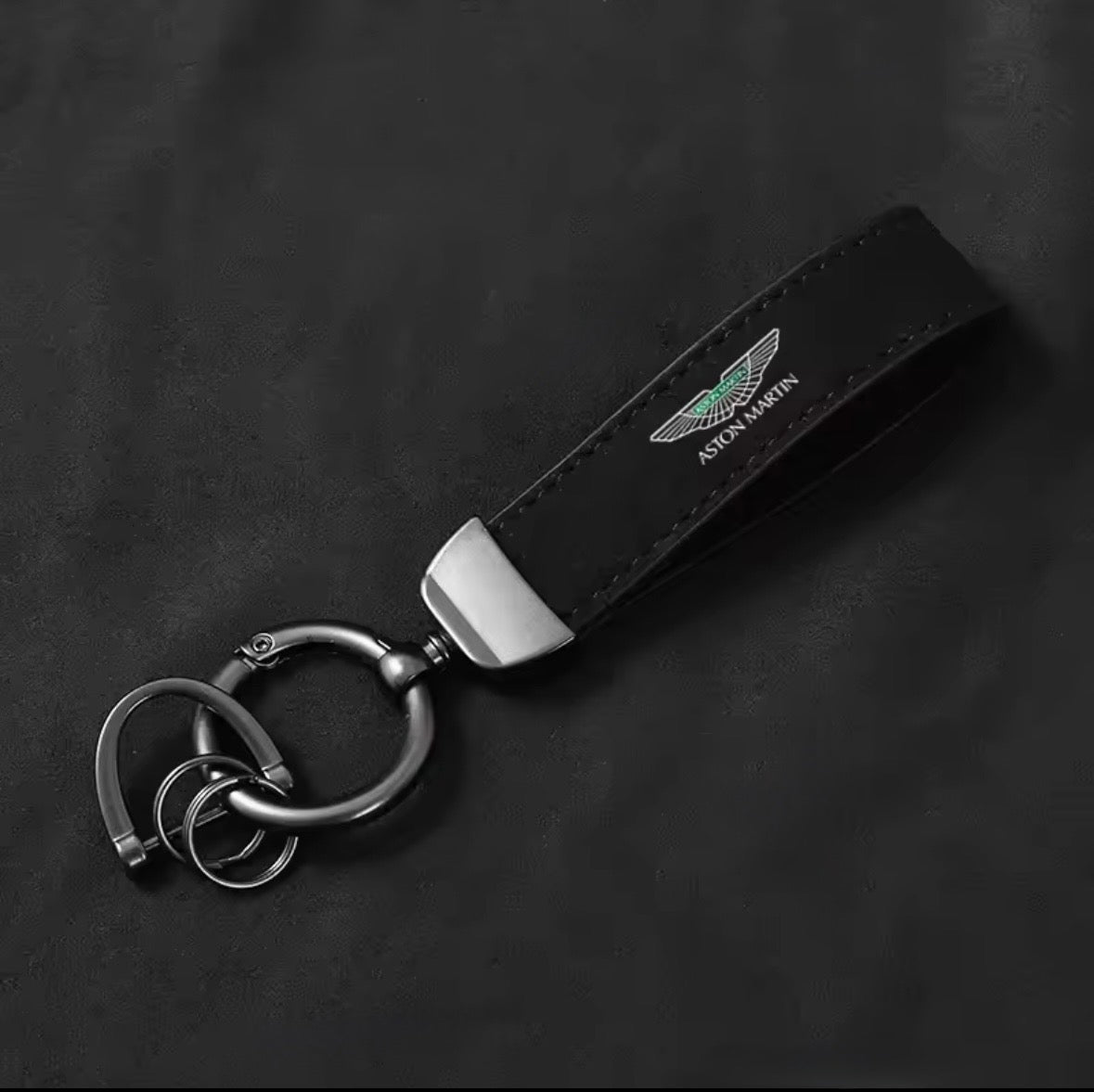 Suede Leather Aston Martin Keyrings