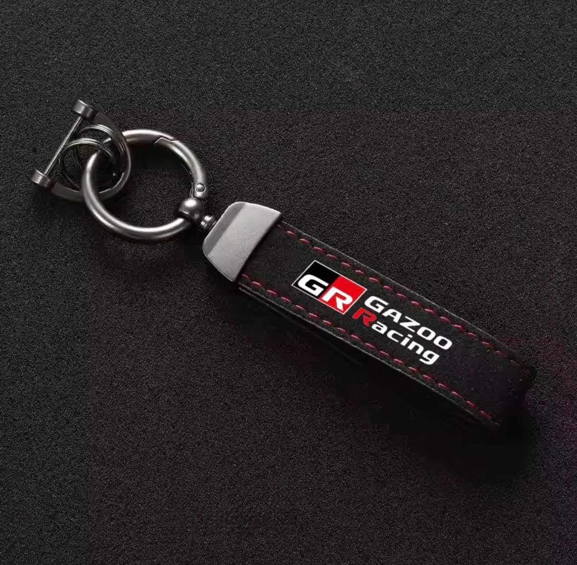 Suede leather Toyota GR Keyrings