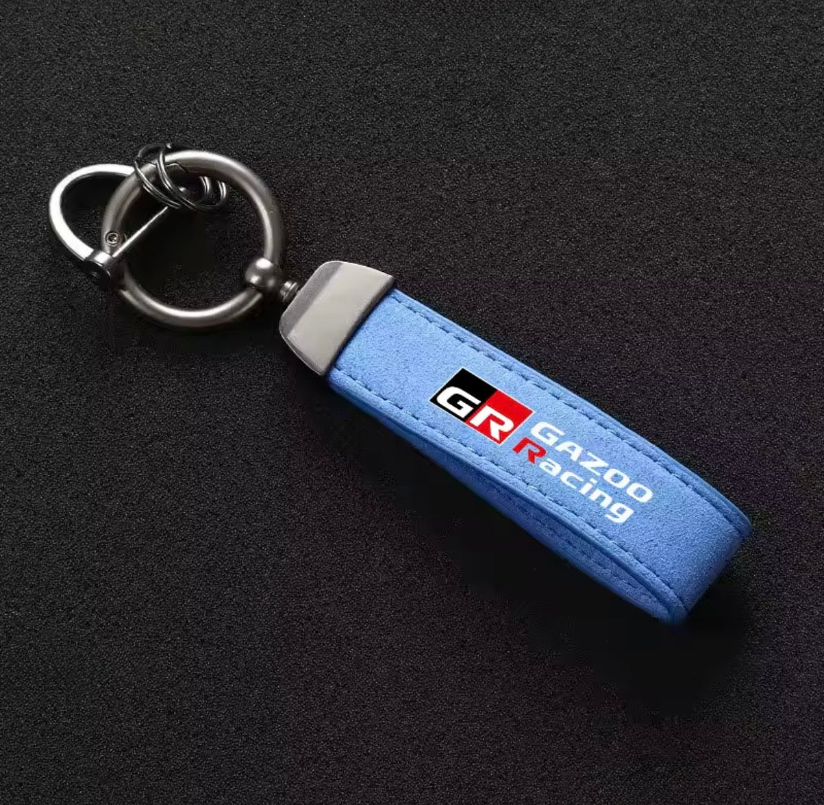 Suede leather Toyota GR Keyrings