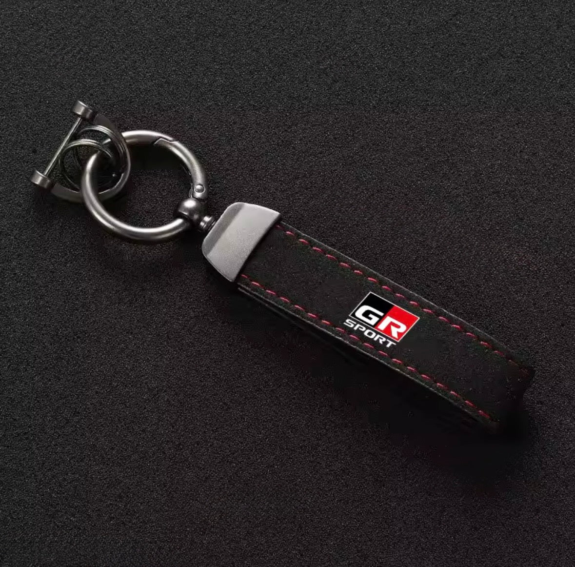 Suede leather Toyota GR Keyrings