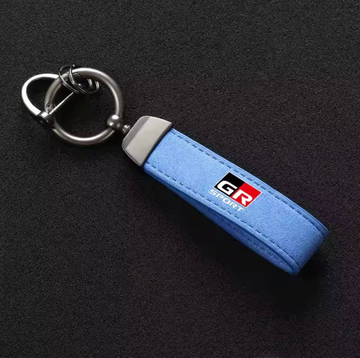Suede leather Toyota GR Keyrings