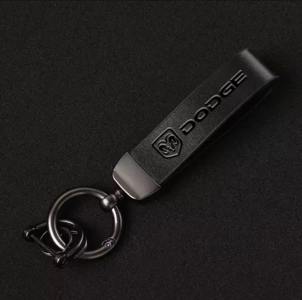 Leather Dodge Keyrings