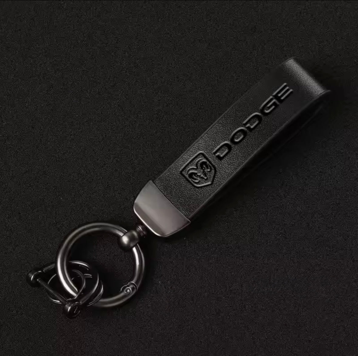 Leather Dodge Keyrings