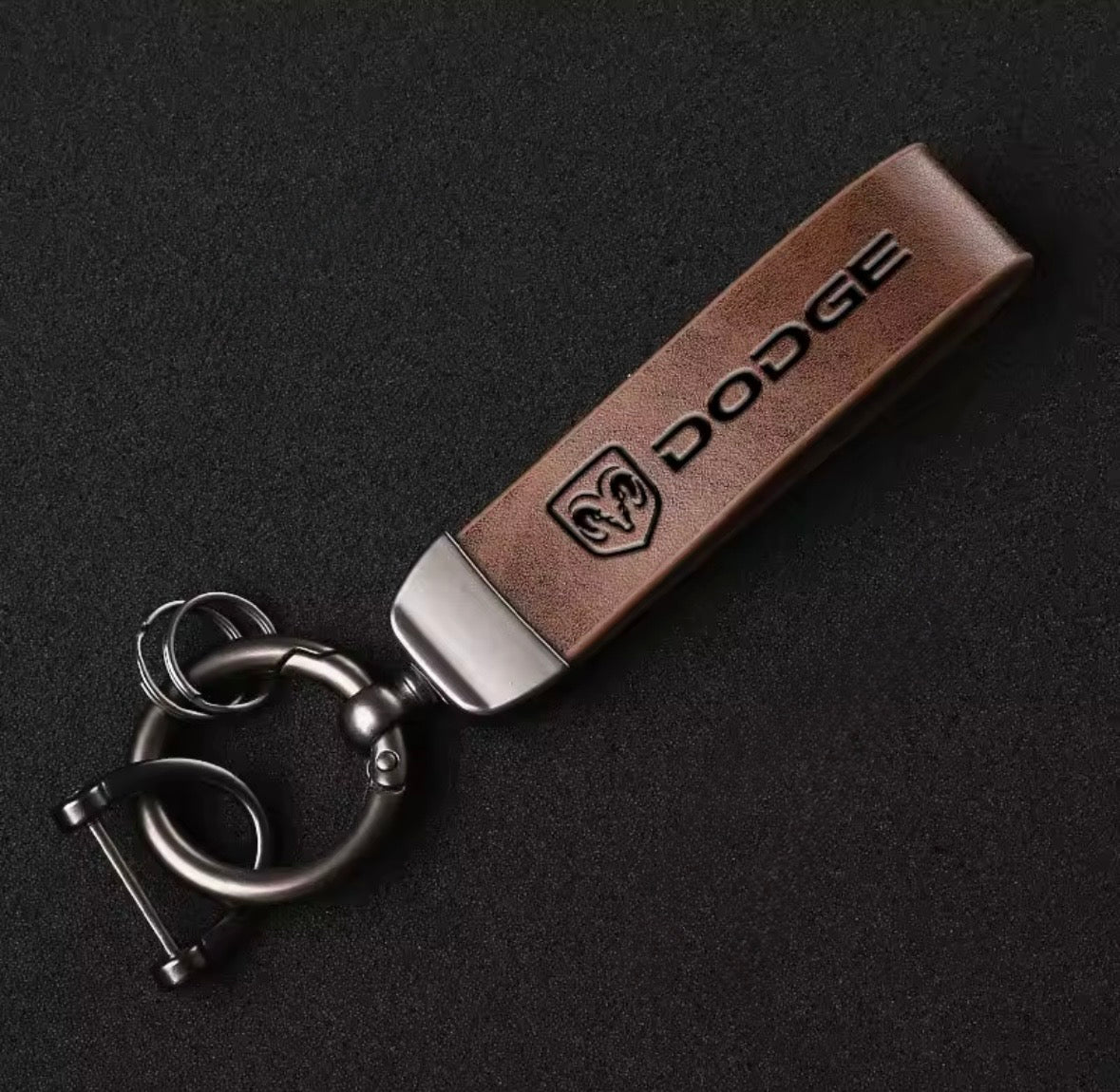 Leather Dodge Keyrings