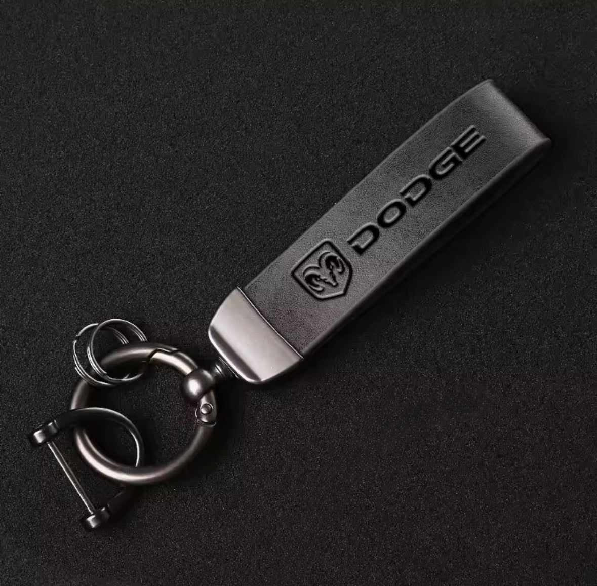 Leather Dodge Keyrings
