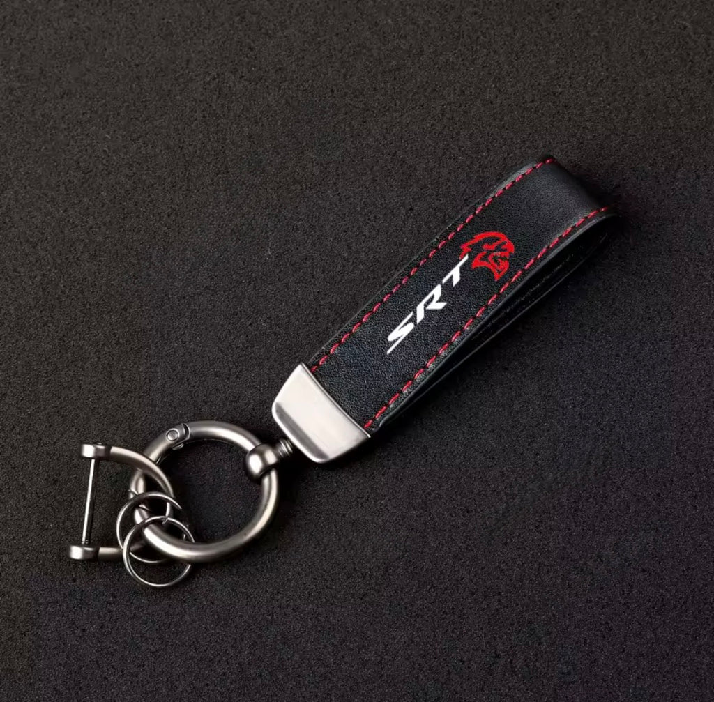 Leather Dodge SRT Keyrings