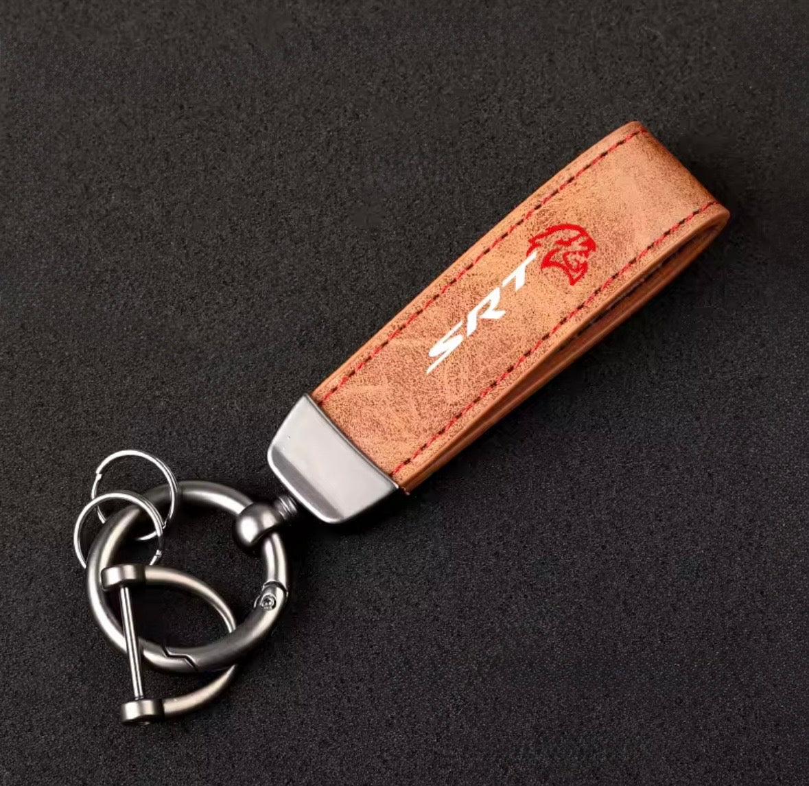 Leather Dodge SRT Keyrings