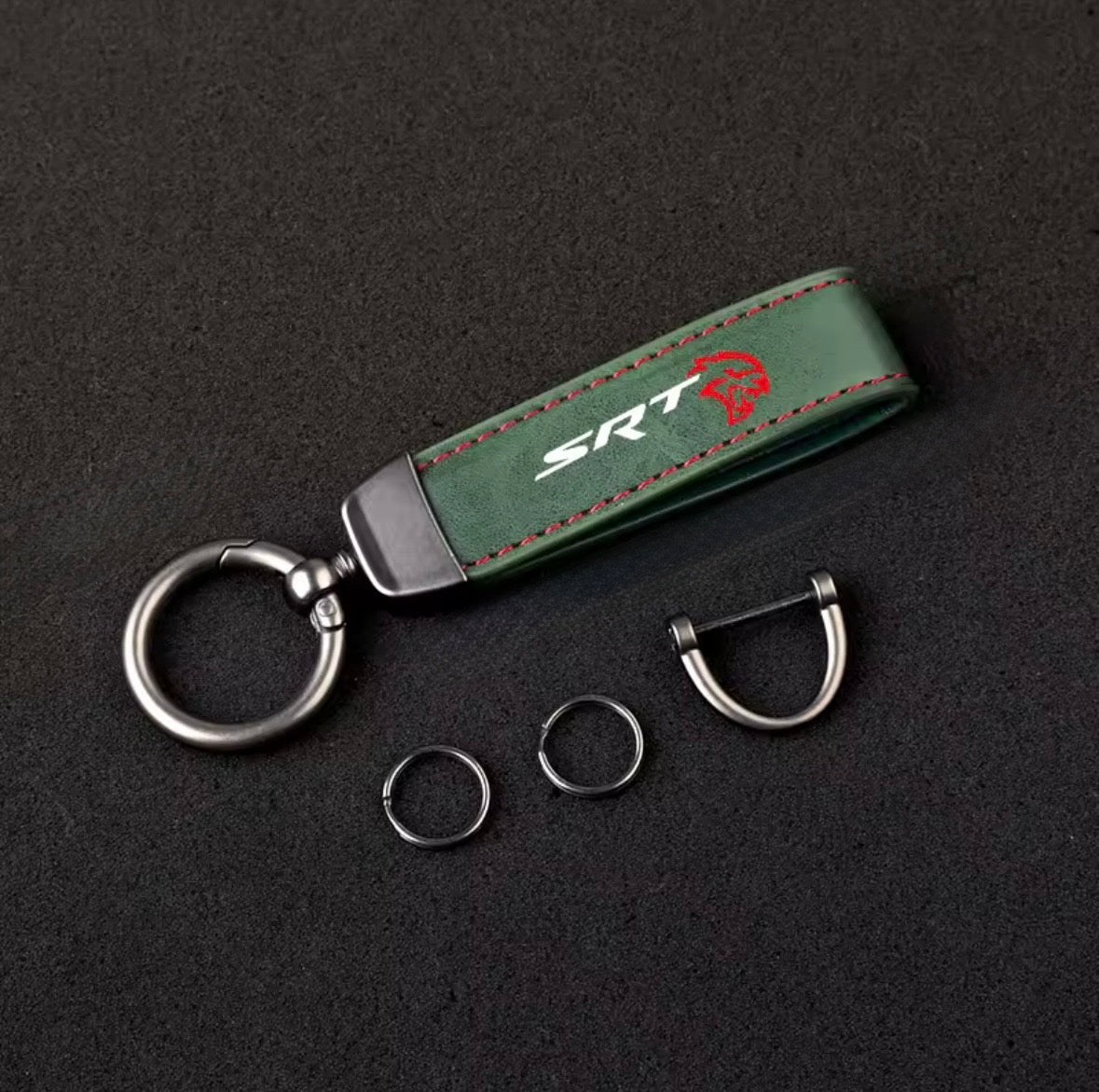 Leather Dodge SRT Keyrings