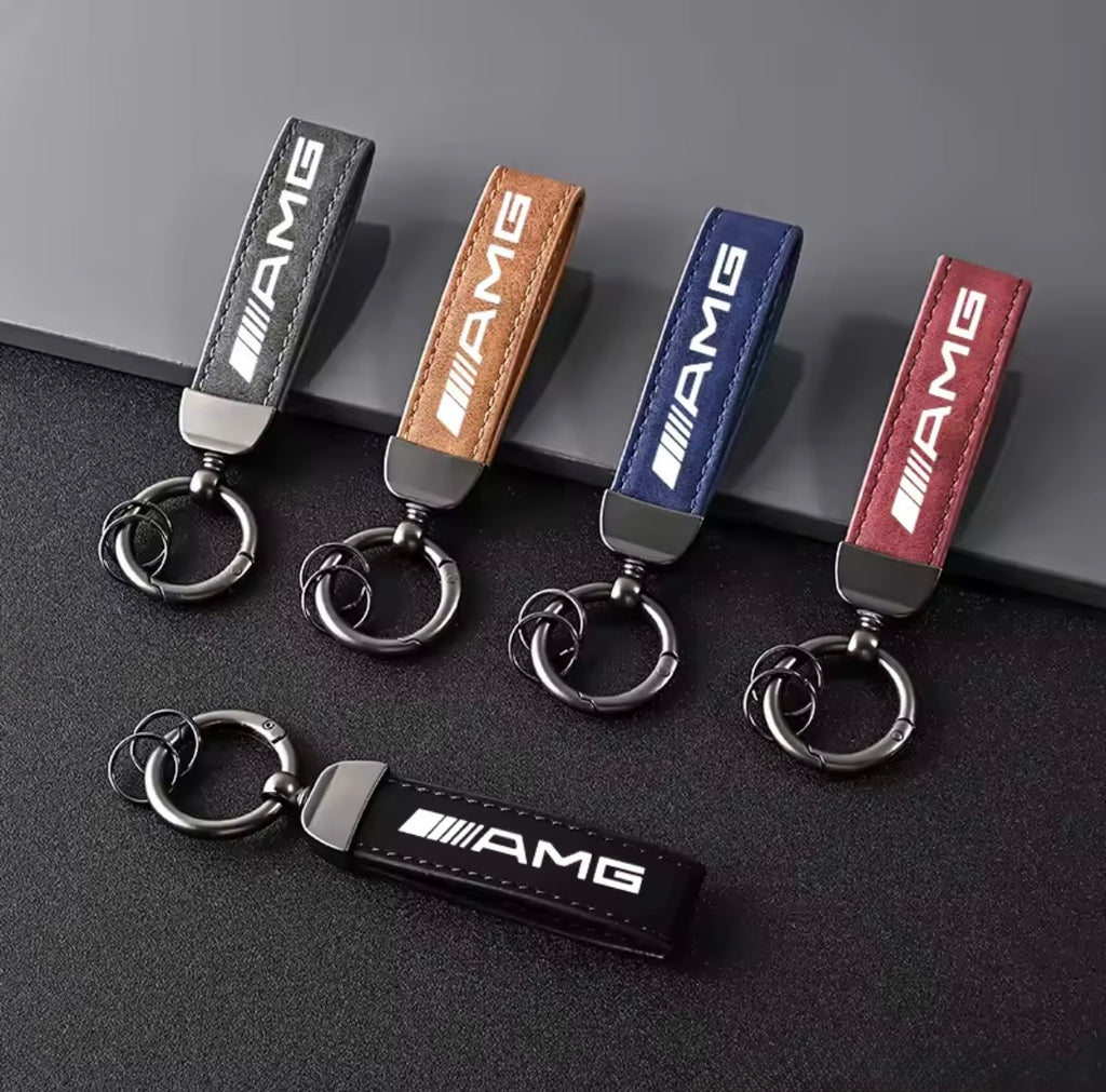 Leather Mercedes AMG Keyrings