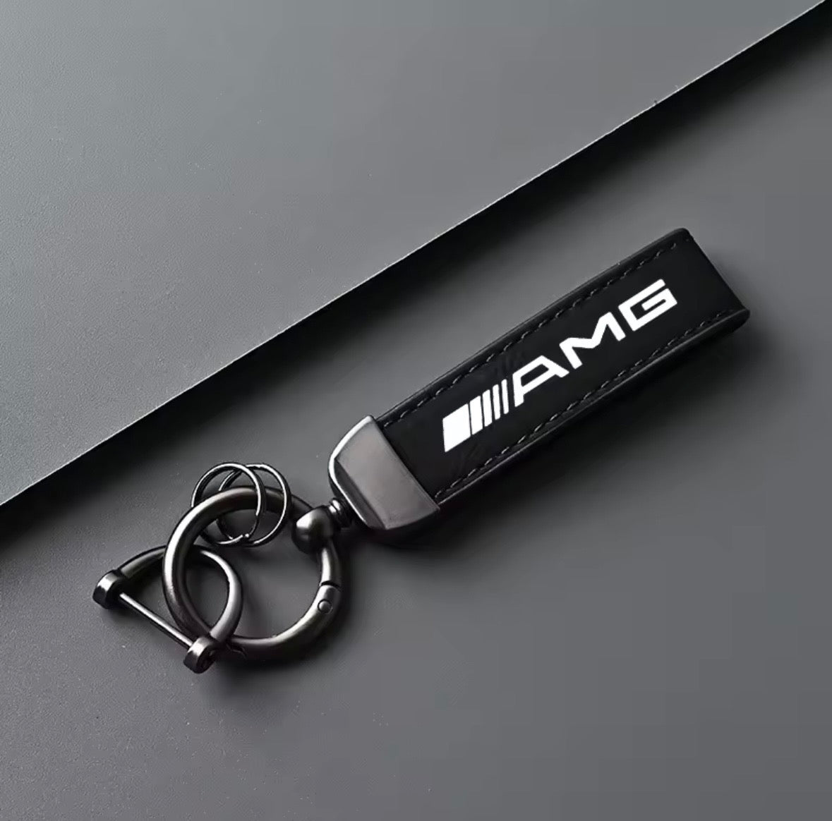 Leather Mercedes AMG Keyrings
